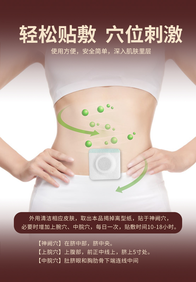 通便型肚臍貼怎么貼，貼敷位置圖